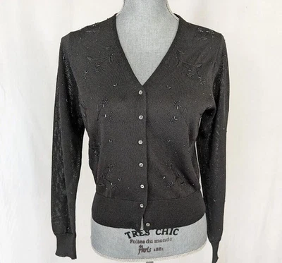 Cárdigan Country Road Marrón Mezcla Rayón Cuentas Bordado Cuello en V, S, Nuevo sin Etiquetas $149.0 Foto 1 de 4