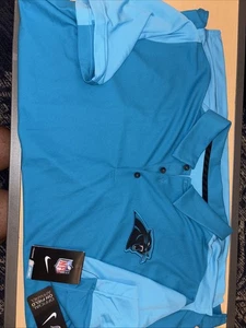 NFL Nike On Field Dri Fit CAROLINA PANTHERS Golf Polo Shirt Men’s Size XXL NWT - Picture 1 of 10