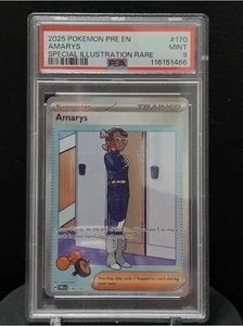 PSA 9 2025 Pokemon Pre En-Prismatic Evolutions #170 Amarys Illustration Rare SIR - Bild 1 von 2