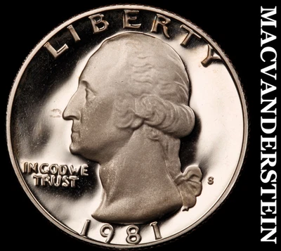 1981-S Washington Quarter-Choice Gem Proof Lustrous No Reserve #KLB3966 - Image 1 of 2