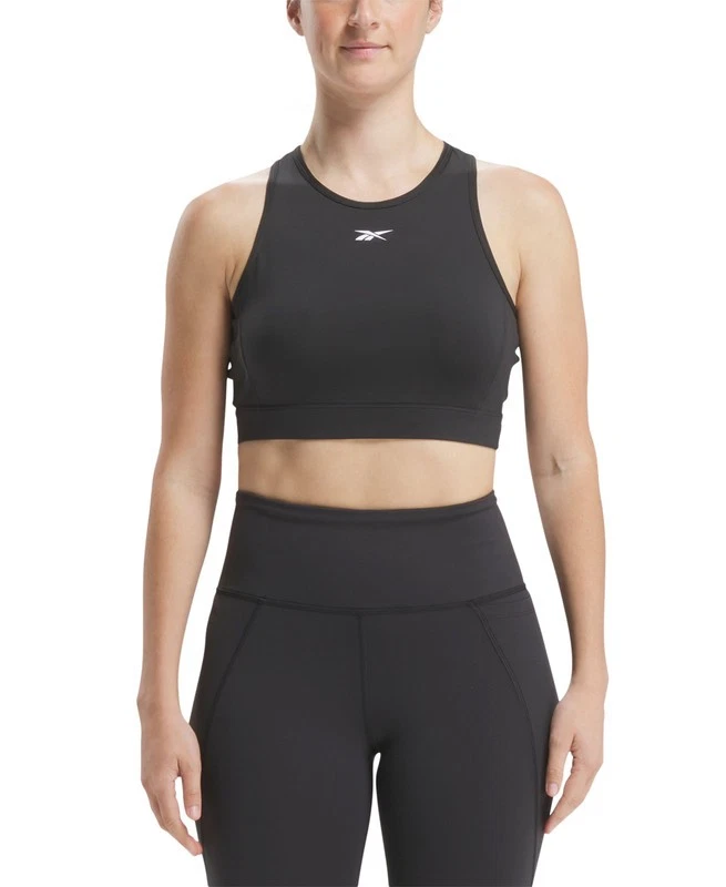 Reebok Women's Identity Train Vector Bralette (Night Black, X-Small) - Image 1 of 3