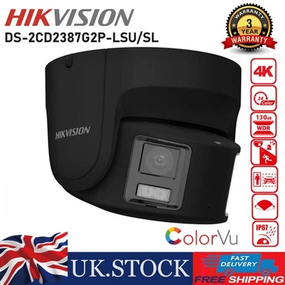 Hikvision 8MP IP Panoramic 4K ColorVu Camera 2-Way Talk DS-2CD2387G2P-LSU/SL 4mm - Image 1 of 4