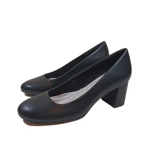 Easy Street Proper Pumps Womens 10 Black Faux Leather Comfort Dress Heels New - Picture 1 of 5