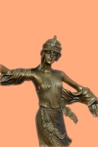 SIGNED Kernalan, bronze statue art deco Dancer sculpture Home Office Decorative - Picture 1 of 7