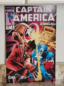 Capitán América Anual #8 11x17 Impresión Firmado Mike Zeck con Certificado de Autenticidad Póster Wolverine - Imagen 1 de 3