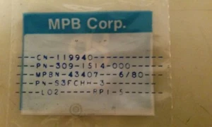 MPB (now Timken) S3FCHH - 3 LO2 (ABEC 3), = SFR1ZZ, SFR1SS, SSRF-3ZZ, DDRF-3ZZ - Picture 1 of 4