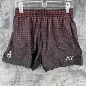 A7 Strongwear Squat Shorts Black Red Polka Dots Men's Large Gym Workout Stretch - Picture 1 of 13