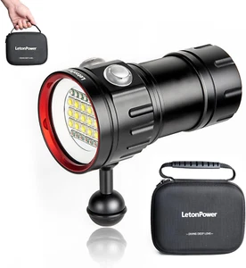 B15 8000 Lumens Dive Light - Professional Underwater Video Light with 90 CRI, CC - Picture 1 of 12