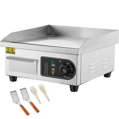 Plancha Eléctrica Comercial 14" 1700 W Encimera Parrilla Superior Plana 122°F-572°F Foto 1 de 4