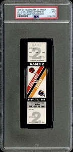 Deion Sanders 1989 debut en la NFL y primer TD PSA 9 boleto completo talón Falcons Atlanta ATL - Imagen 1 de 3