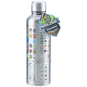 Botella de agua de metal de acero inoxidable de doble pared Minecraft 500 ml (16floz) - Imagen 1 de 3