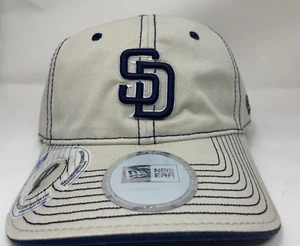 San Diego Padres New Era Strapback Pinstripe Hat w/ Golf Ball Marker - Picture 1 of 8