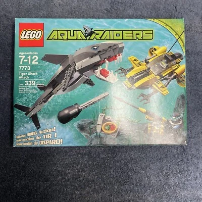 LEGO Aqua Raiders 7773 Tiger Shark Attack Caja Abierta Bolsas Selladas Nuevo Foto 1 de 4