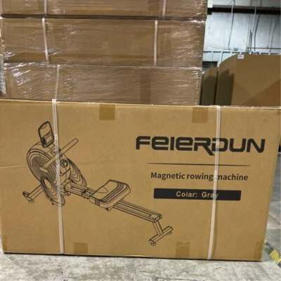 Feierdun H-189 Gray Magnetic Rowing Machine With User Manual
