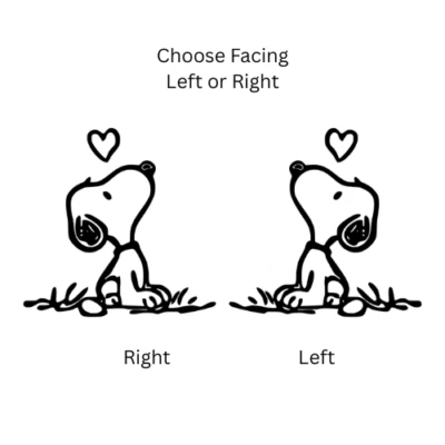 Perro mirando hacia arriba a un corazón calcomanía pegatina portátil ventana espejo Foto 1 de 4