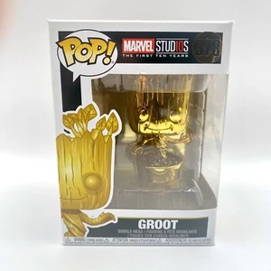 Funko Pop! Marvel Studios The First Ten Years #378 Groot Gold Chrome Figure - Bild 1 von 5