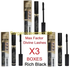 3X Max Factor Divine Lashes Volume Mascara Rich Black BNIB - Picture 1 of 5