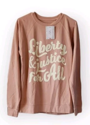 Sudadera Lularoe "Libertad y Justicia para Todos" Pequeña Logan Cuello Redondo ¡NUEVA! Foto 1 de 2