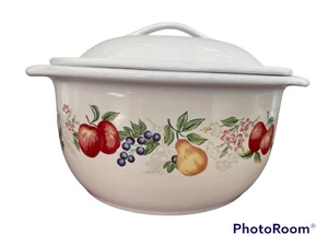 Corelle Coordinates Chutney Casserole Dish 1.5 Qt Round Serving w Lid Fruit - Picture 1 of 8