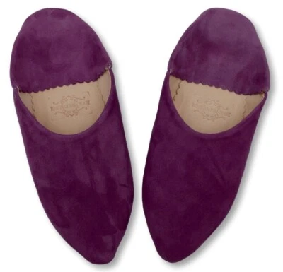 Moroccan 皮革麂皮绒尖巴布奇拖鞋女式 * * TARIFFS 支付 * * — 第 1/4 张图片