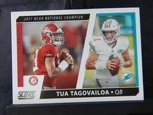 2021 Score Panini Football Collegiate Champions #CC2 Tua Tagovailoa Dolphins 🔥 - Picture 1 of 2