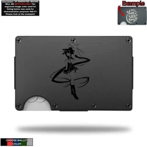 Akeno Himejima High School DXD grabado con láser en una billetera de metal - Imagen 1 de 10