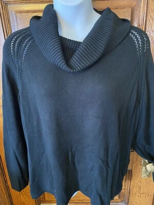 Suéter Liz Claiborne Cuello Capucha Negro LS 3x  Foto 1 de 4