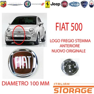 Fiat 500 from 2015 Logo Emblem Front Diameter 100 mm Original 51944206 - Picture 1 of 1