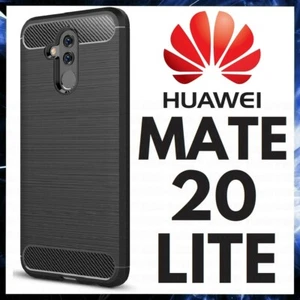 COQUE ETUI HOUSSE EN SILICONE ANTICHOC FIBRE DE CARBONE Pour HUAWEI MATE 20 LITE - Photo 1 sur 7