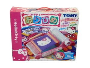 Hello Kitty Strickwebstuhl Set von TOMY Orihime Muster Weben Retro Spielzeug mit Box - Bild 1 von 9
