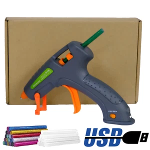 Schnellheizende 30W Klebepistole + 20 Mix-Sticks (bunt/transparent) - Picture 1 of 6