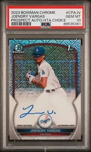 2023 Bowman Chrome Joendry Vargas HTA Choice Refractor 1st Auto #’d /150 PSA 10 - Bild 1 von 3