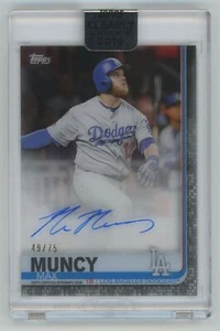 2019 Topps Clearly Authentic BLACK Max Muncy Auto 49/75 Los Angeles Dodgers - Bild 1 von 2