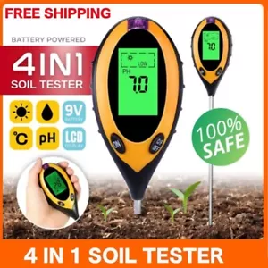 4 in 1 PH Tester Soil Water Moisture Light Test Meter for Garden Plant Seeding - Picture 1 of 10