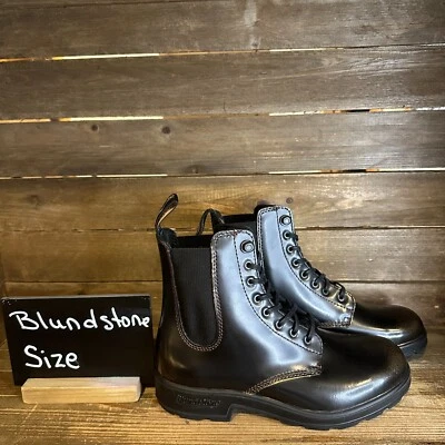 New Womens Blundstone Original Lace Up Gold Brush Leather Boots Size UK 4 US 7 M - Image 1 of 4