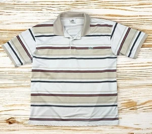LACOSTE Mens JERSEY STRIPE POLO GOLF SHIRT Sz 7 Short Sleeve  Preppy - Picture 1 of 5
