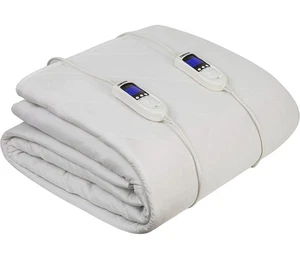 Manta Eléctrica Calefacción 130 x 160 cm, Manta de Franela Suave con 6 Ajustes-Gris - Imagen 1 de 6