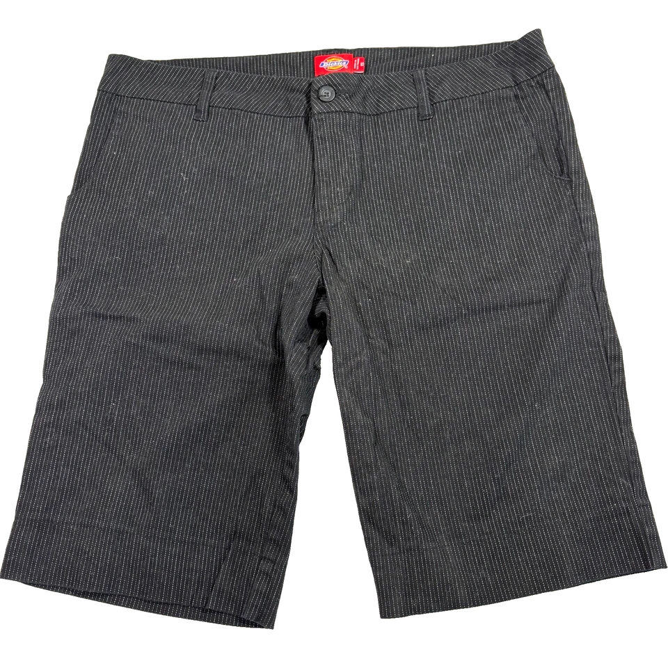 Bermudas Dickies negras a rayas para mujer talla 15 Y2K ropa de trabajo grunge Foto 1 de 4