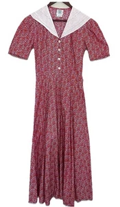 Vintage 80’s Laura Ashley Ditsy Floral Puff Sleeve Midi Dress US4 Made In Hungary - Bild 1 von 9