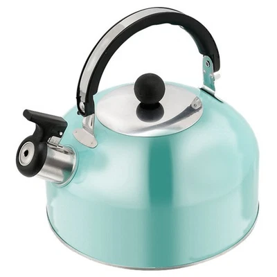  Stainless Steel Kettle Tea Kettles Stovetop Whistling Cool Handle - Image 1 of 4