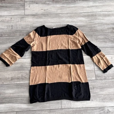 Caslon Otoño Manga Larga Mujer Marrón Y Negro Rayas Foto 1 de 4