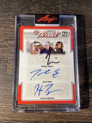 2022 Pro Set Triple Threat Naomi Osaka / Julie Ertz / Hailie Deegan Auto Foto 1 de 4