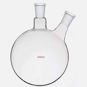 3000ml 24/29 2-neck Round Bottom Glass Flask 3L Lab Reaction Bottle Double Necks - Picture 1 of 1