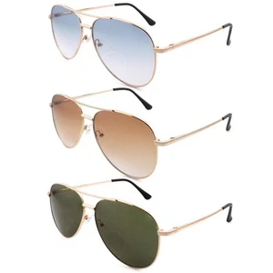 3 Pack Bifocal Reading Sunglasses for Women Men Aviator Sun Readers Glasses G... - Picture 1 of 6