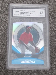2011 Bowman Chrome Die Cut Rookie #15 Jean Segura Refractor GMA 10 Gem Mint - Picture 1 of 2