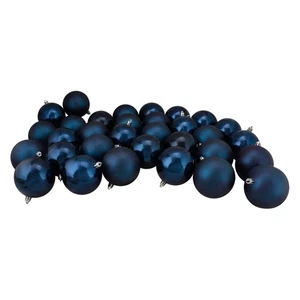 Northlight 60ct Sapphire Blue Shiny Matte Christmas Ball Ornaments 2.5" - Picture 1 of 3