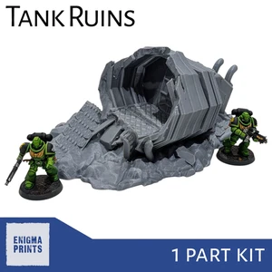 Tank Ruins - 28mm Imperial 3D Printed Terrain for Tabletop Wargaming - Picture 1 of 7