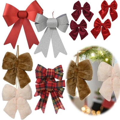 2x Weihnachtsschleife Set viele Farben Größen Schleife Weihnachts-Deko Geschenk - Bild 1 von 4