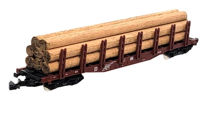 Z Scale Marklin Mini-Club 8226 Gondola with Log Load DB - Image 1 of 4