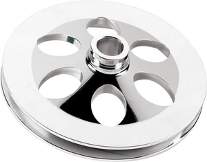 BILLET SPECIALTIES SBC POLISHED POWER STEERING PUMP PULLEY,PRESS-ON,1 V-BELT GRV - Picture 1 of 1